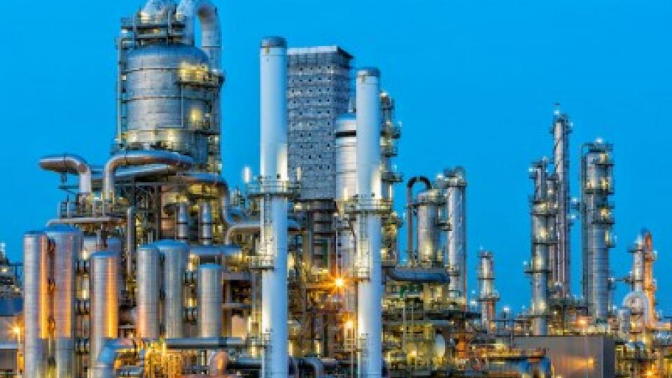 Oil refinery stock shot