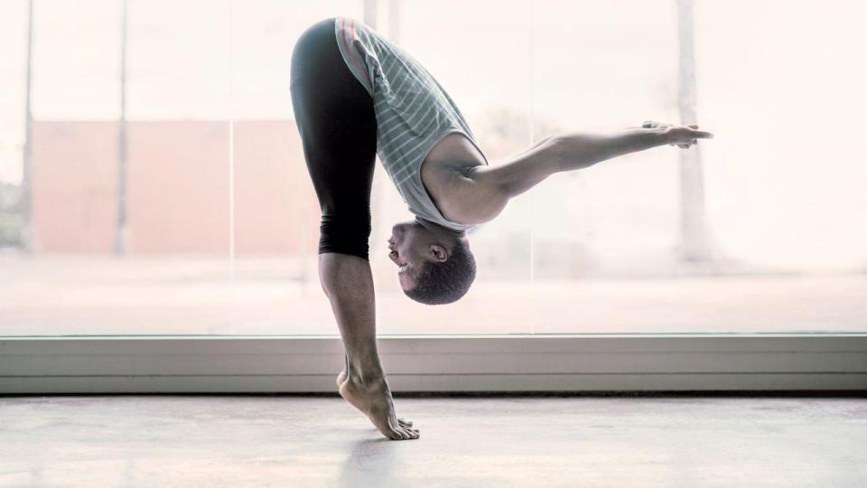 Man performing yoga