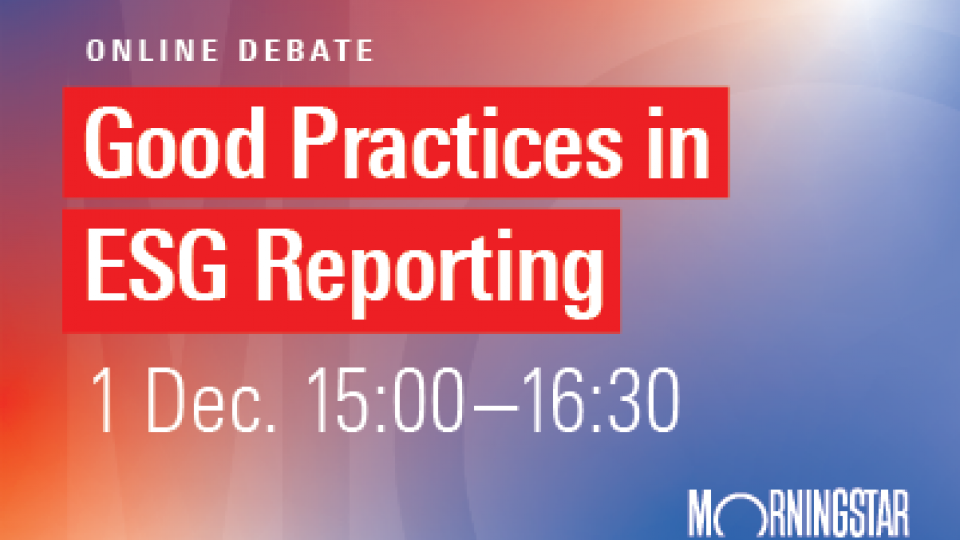 Morningstar IO Benelux Webinar: Good Practices in ESG Reporting