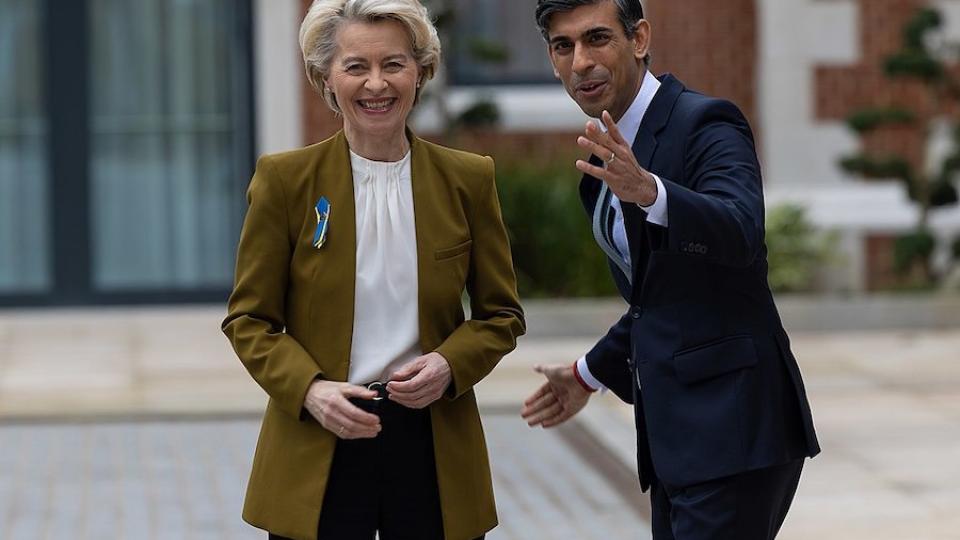 EU president Ursula von der Leyen and UK PM Rishi Sunak - Wikimedia Commons/Number 10