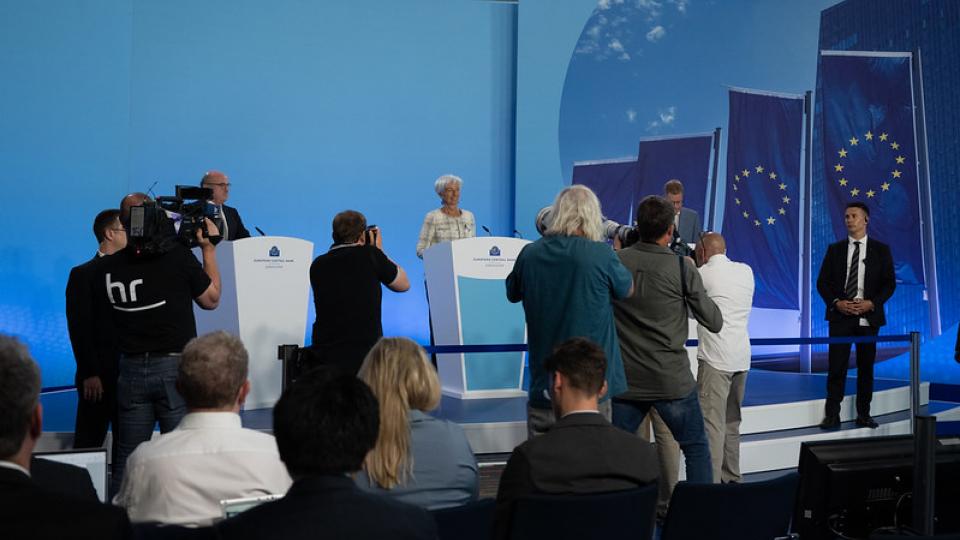 ECB President Christine Lagarde at the June monetary policy press conference in Frankfurt. Photo: ECB. 