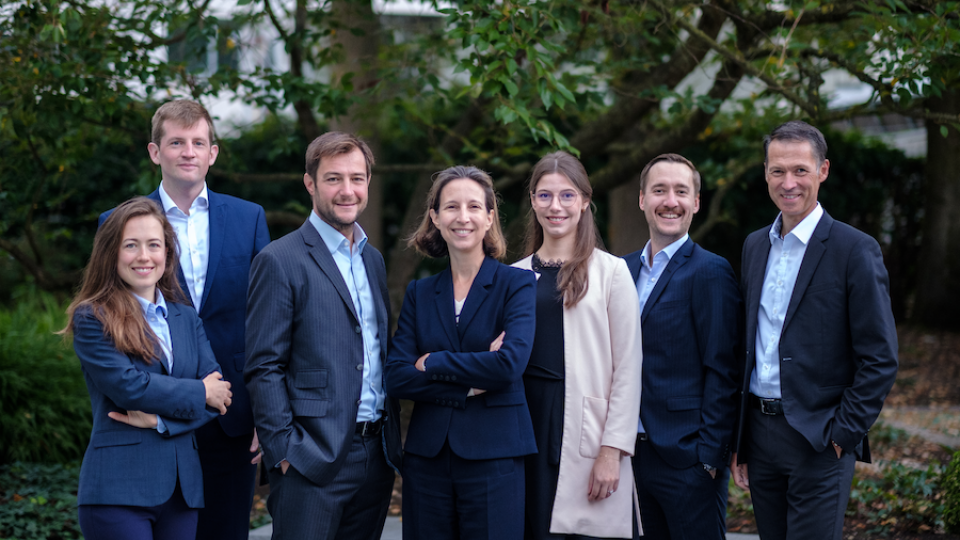 from left to right: Amélie Morel, Tom Michels, Nicolas Crochet, Fanny Nosetti-Perrot, Annick Drui, Julien Jonas, Luc Bauler. Photo: BLI.