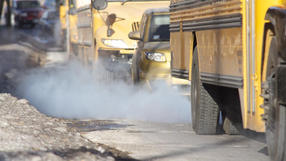 Vehicle exhausts. Photo by MPCA photos via Flickr CC-BY-2.0.