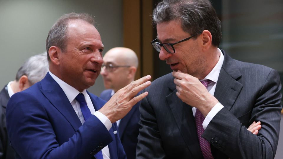 Luxembourg's finance minister Gilles Roth speaking to his peers at Tuesday's Ecofin meeting in Brussels. Photo: EU Council.