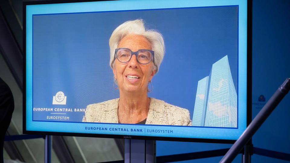 ECB President Christine Lagarde speaking at Thursday's monetary policy press conference. Photo: ECB. ECB President Christine Lagarde speaking at Thursday's monetary policy press conference. Photo: ECB.