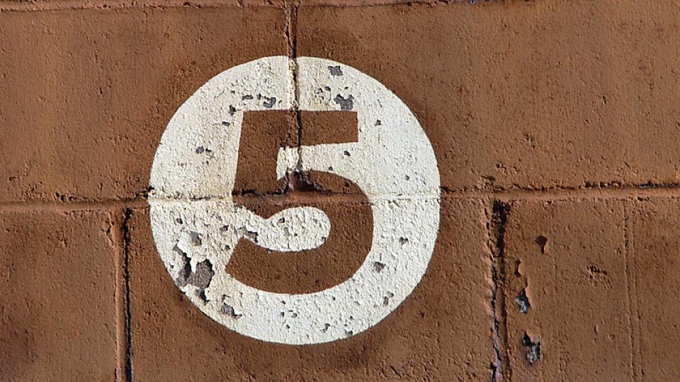 Top 5. Photo by Joanna Poe via Flickr CC BY 2.0 Top 5. Photo by Joanna Poe via Flickr CC BY 2.0