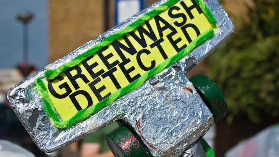 Greenwashing: Photo by Mike Langridge CC-BY-2.0 via Greenability Magazine.