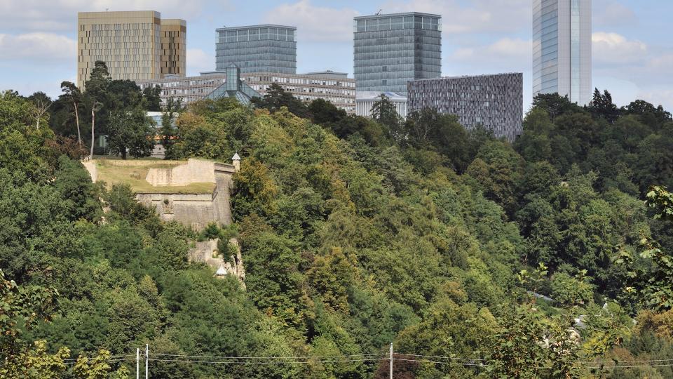 Luxembourg's Kirchberg plateau, as seen from Pfaffenthal. Photo: Wikimedia CC-BY-2.0