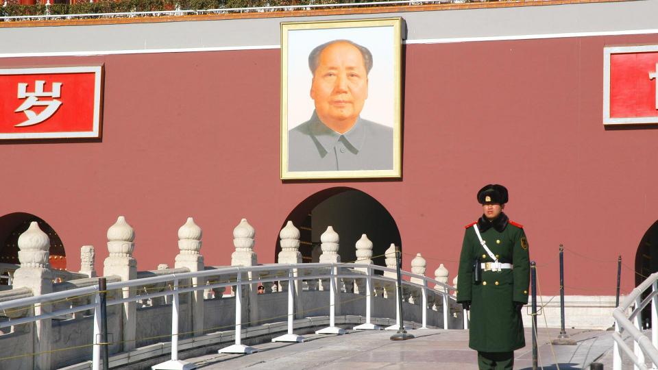 Mao Zedong's photo in Beijing. Photo via Pixabay.